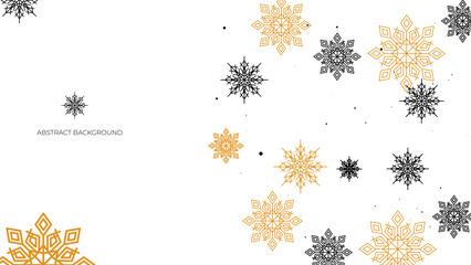 blue christmas background with white snowflakes vector illustration