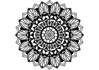 Fototapeta premium mandala abstract square background. Round mandala decorative ornament pattern.