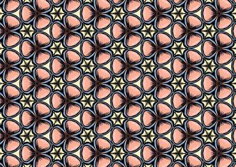 Floral pattern, vintage geometric pattern. Retro style and Aesthetic.