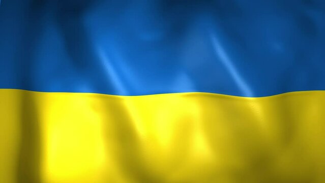 Animation of the Ukraine flag. 4K. Ukrainian flag flying, Ukraine flag 3D