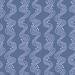 Japanese Swirl Wave Vector Seamless Pattern