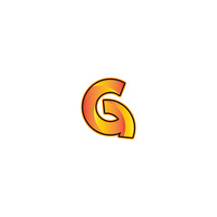 Vector illustration of letter G for icon, symbol or logo. logo initials letter G