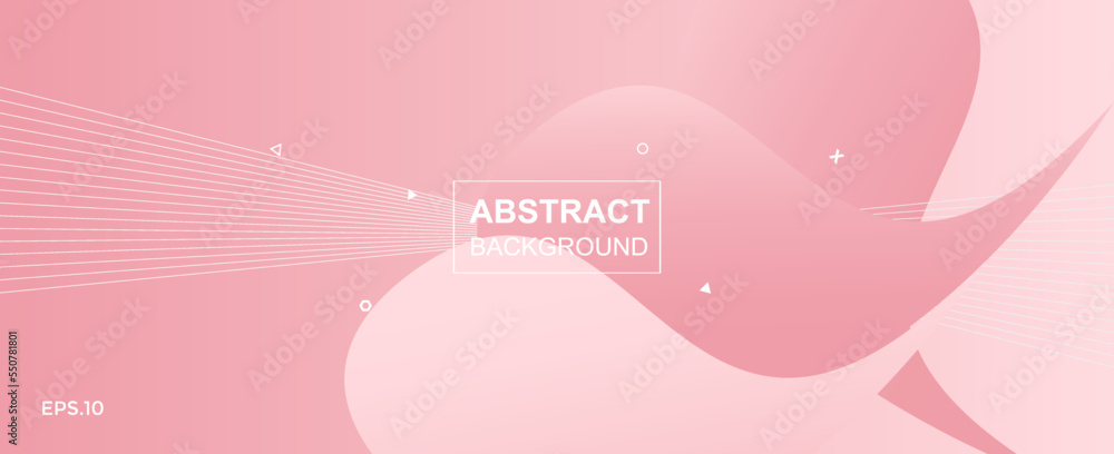 Poster modern liquid fluid curve abstract geometric pink gradient color presentation background
