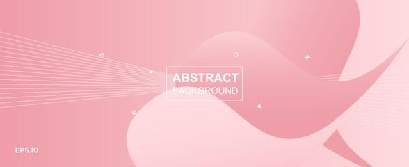 Modern liquid fluid curve abstract geometric pink gradient color presentation background