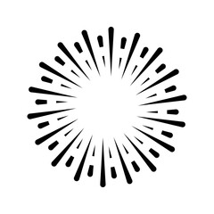 Fototapeta premium Fireworks line icon, outline vector sign, linear pictogram isolated on white. logo illustration