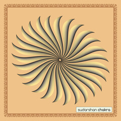 Krishna Sudarshan chakra circle SVG cut