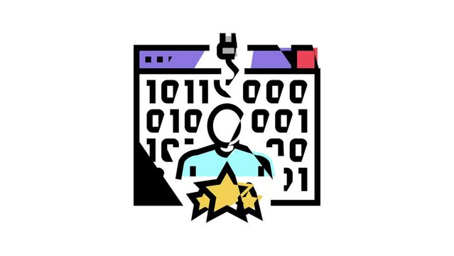 whale phishing attacks color icon animation