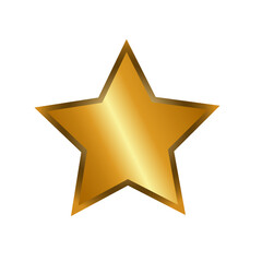 Golden star PNG for business, casino, social media, web
