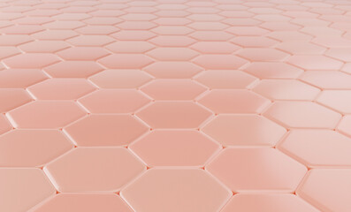 human skin cells, 3D rendering.