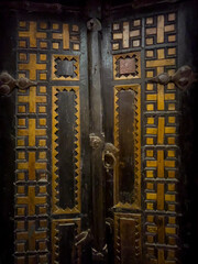 historical inlaid wooden and large door model