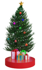 christmas tree with decorations