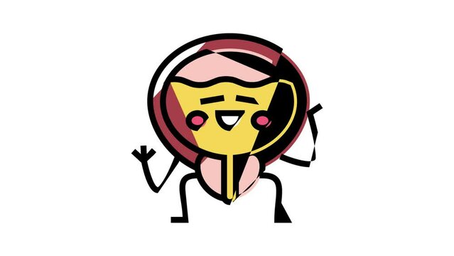 bladder healthcare color icon animation