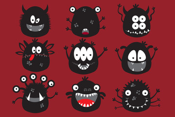 Halloween Monster Icon Set