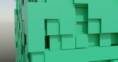 abstract 3d background with squares made in blender