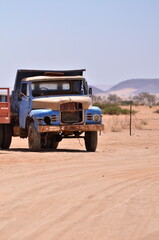 Old Cars in Desert of Solitaire Namibia Africa