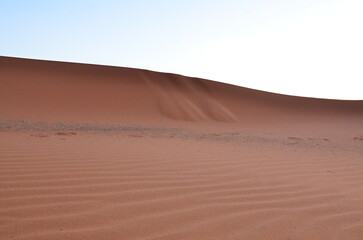 Fototapeta na wymiar Amazing View from dune in dry pan of Sossusvlei Namib Naukluft National Park