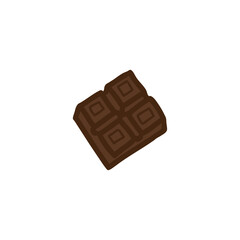 Chocolate. Pieces cocoa fruit. Cartoon vector icon.