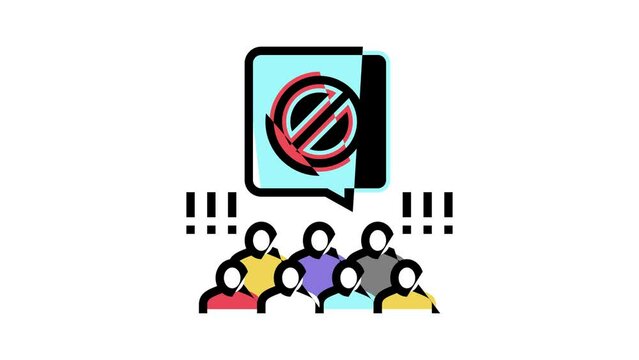 backlash people color icon animation