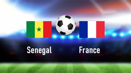 Fototapeta premium 59. Senegal France Quarter Final Match