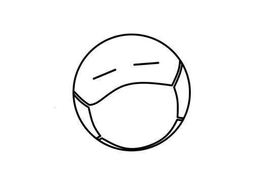 recommend clip art: sick face mask emoji line art drawing