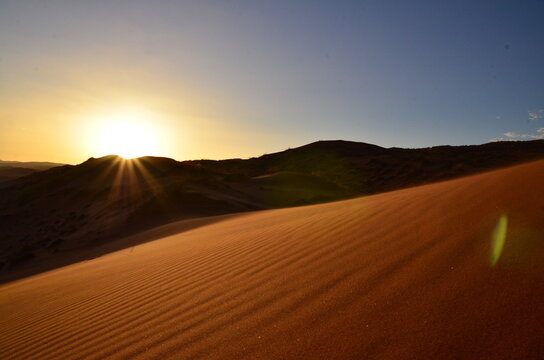 Amazing View from dune in dry pan of Sossusvlei Namib Naukluft National Park © Andreas