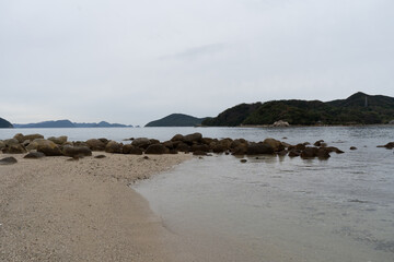 Fototapeta na wymiar 五島列島の福江島の境界近くの浜