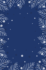 Fototapeta na wymiar Christmas branches. Background with copyspace. Vector illustration