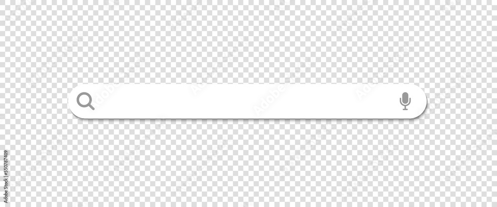 Poster search bar for ui. search bar vector icons in flat design, isolated on transparent background. vecto
