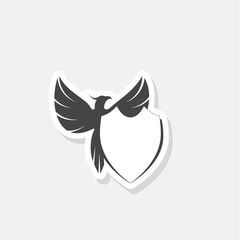 Phoenix logo with shield sticker icon