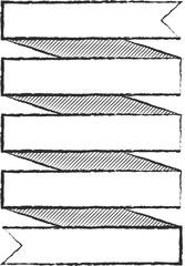 Obraz premium Chalk stroke blank label ribbon vector illustration. Vintage design white chalk style ribbon labels or curved scroll flags with blank space for premium offer advertising or celebration marketing