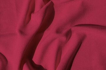 Natural fabric linen texture. White canvas for Background. Viva magenta color.