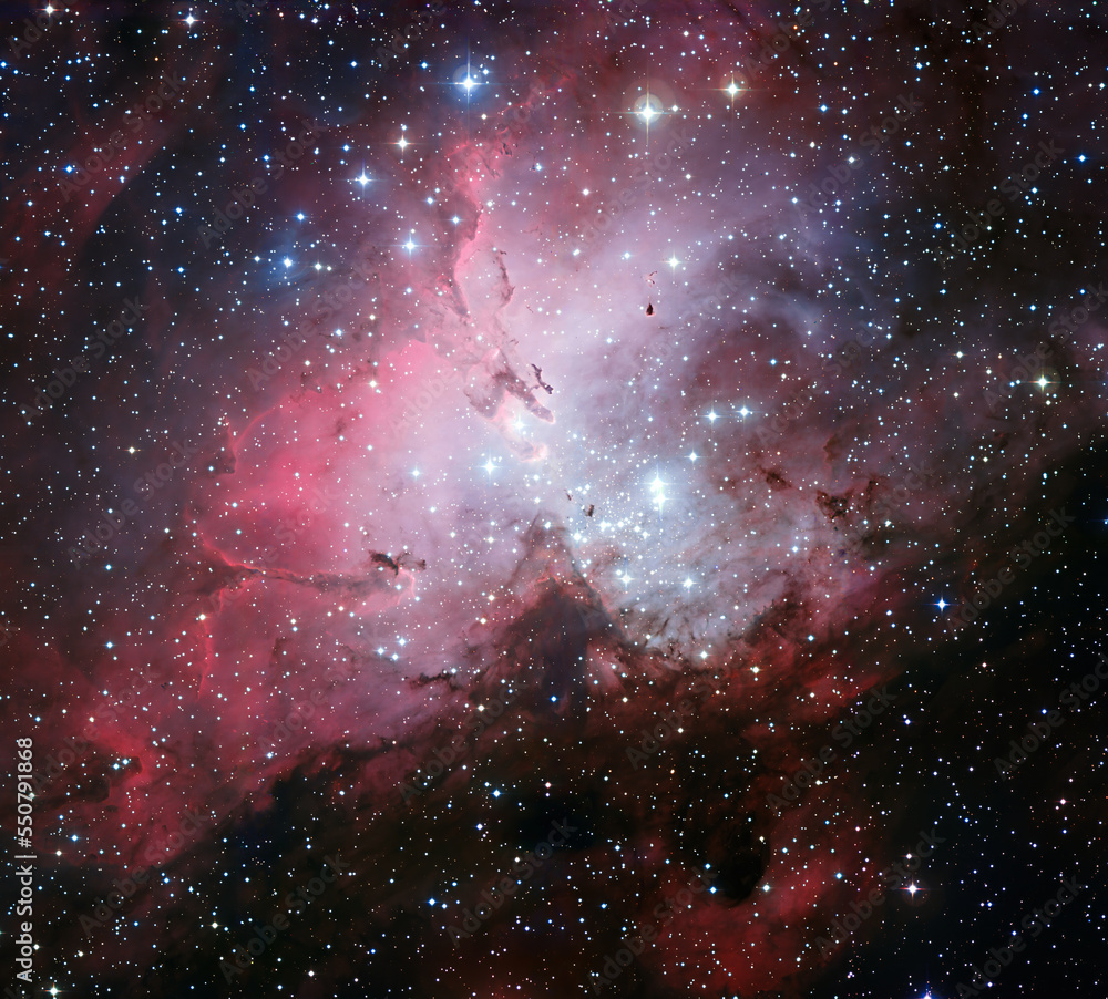 Sticker the eagle nebula m16 in constellation serpens. elements of this picture furnished by eso