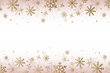 Golden Christmas snowflakes. Concept of winter background. Vector illustration