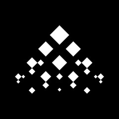 technology network vector logo design in black and white color