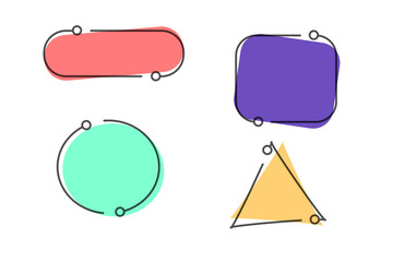 blank quote  frames with color background , sticker, banner, presentation background