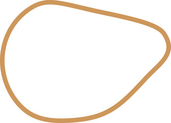 Abstract organic frame shape vector illustration. Minimalistic liquid form border, organic stain or geometric rim spot for modern abstract design or trendy fashion pattern