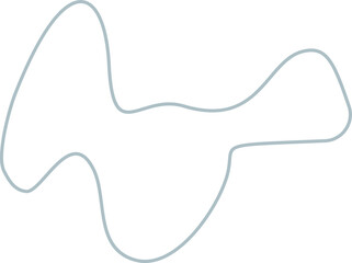 Abstract organic frame shape vector illustration. Minimalistic liquid form border, organic stain or geometric rim spot for modern abstract design or trendy fashion pattern