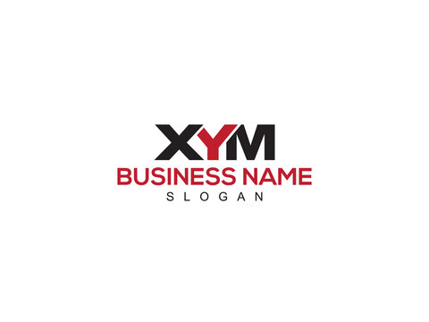XYM Initials Three Letter Logo Template Design