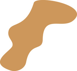 Abstract organic shape vector illustration. Minimalistic liquid form, organic stain or geometric spot for modern abstract design or trendy fashion pattern