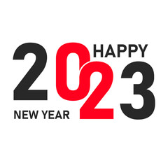 Happy New Year 2023 text design. For brochure, template, card, banner. vector illustration.
new year idea concept.