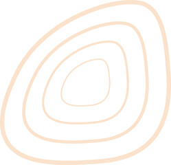 Abstract concentric organic shape vector illustration. Minimalistic liquid form, organic stain or geometric spot for modern abstract design or trendy fashion pattern