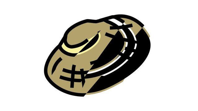 manila clam color icon animation