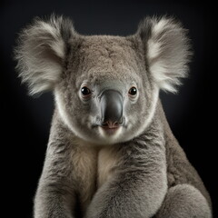 Koala Face Close Up Portrait - AI illustration 06