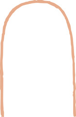 Hand drawn organic arc