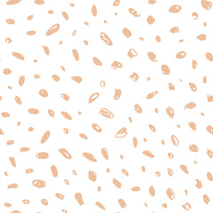 Abstract dotted organic shape seamless pattern. Minimalistic liquid form background, organic dashed stain repeat backdrop or geometric dotty spot graphic seamless pattern for modern abstract design
