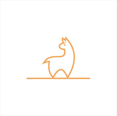 alpaca logo inspiration icon vector silhouette illustration  © satrio