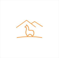 alpaca logo inspiration icon vector silhouette illustration  © satrio