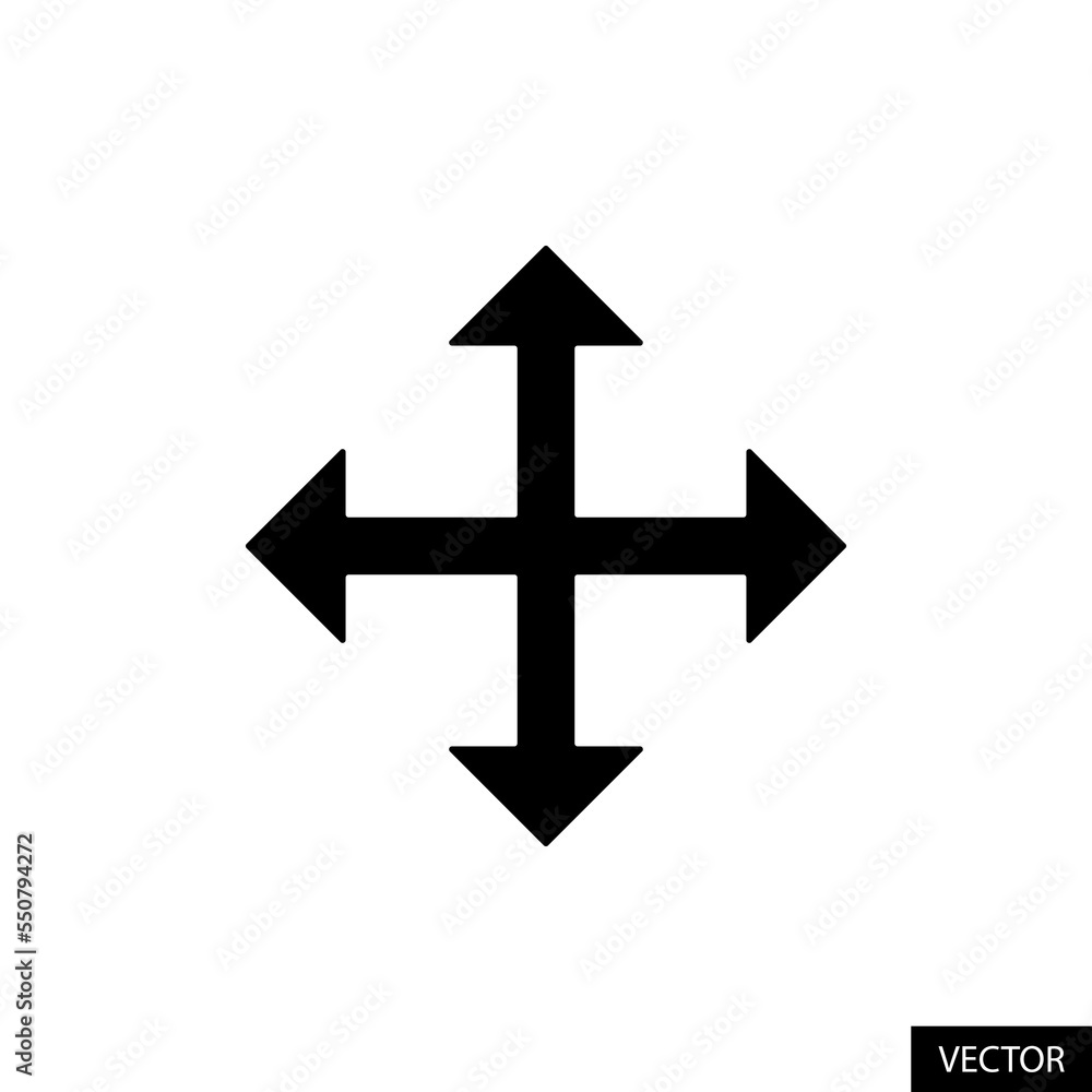 Poster drag cursor symbol vector icon in flat style design for website design, app, ui, isolated on white b