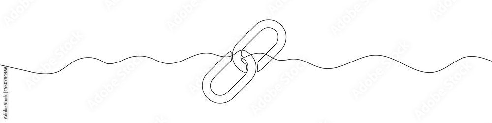 Poster chain icon in continuous line drawing style. line art of chain icon. vector illustration. abstract b