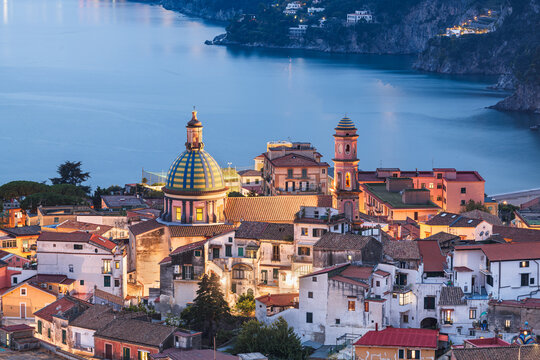 Vietri Sul Mare, Italy Town Skyline on the Amalfi Coast
